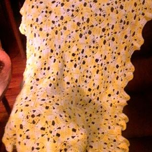 Vintage hand made Crochet Blanket/Throw